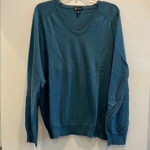 J. Crew Men's Blue V-Neck Sweater size large
